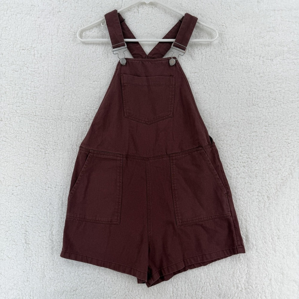 Roxy Womens Overalls Shorts Brown‎ Fudgesickle Cotton Bib Romper ERJWO03007 XS
